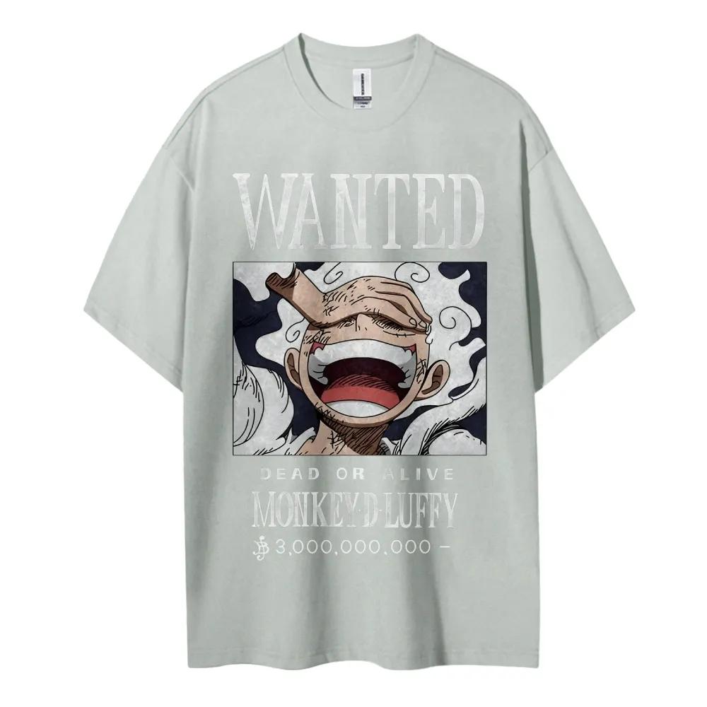 ONE PIECE  Animation Derivatives Mens Oversized Tshirt Character Print Funny Graphic Summer 2025 Casual Streetwear Clothing