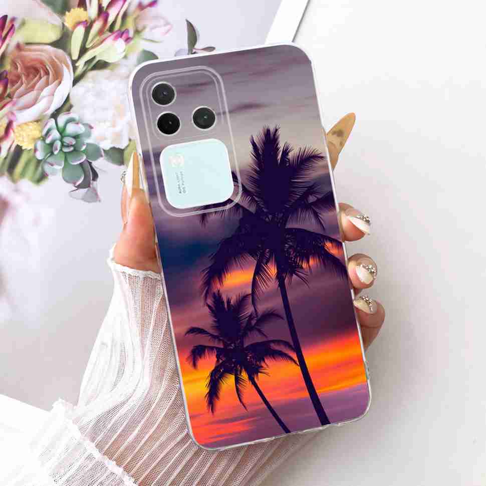 For vivo S18 Pro 5G V2344A Case Colorful Flowers Silicone TPU Back Cover For Vivo s18 Pro S18 PRO 5G Phone Cases Shockproof ViVo S18 Pro 5G