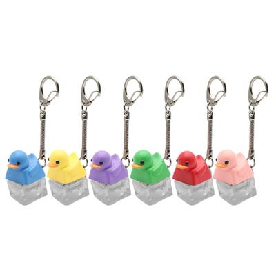 Resin Keyboards Companion Keycaps Mini Duck Keycap Quacking Duck Keychain For Office Stress Relief
