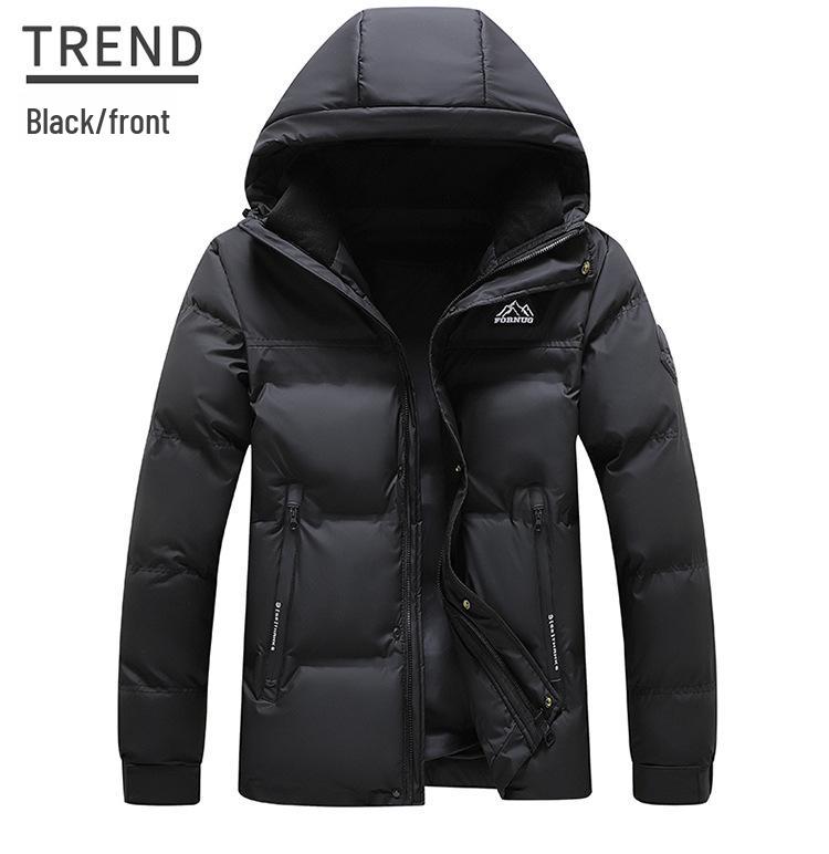 2025 Men's Winter White Duck Down Hooded Jacket - Thick, Windproof, Waterproof, Warm Outdoor Coat