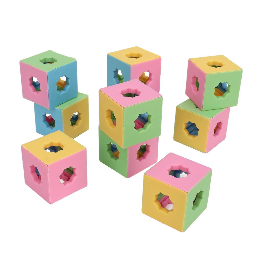 3D Cube Building Blocks Toy Plastic Building Blocks Geometric Space Construction Blocks Educational
