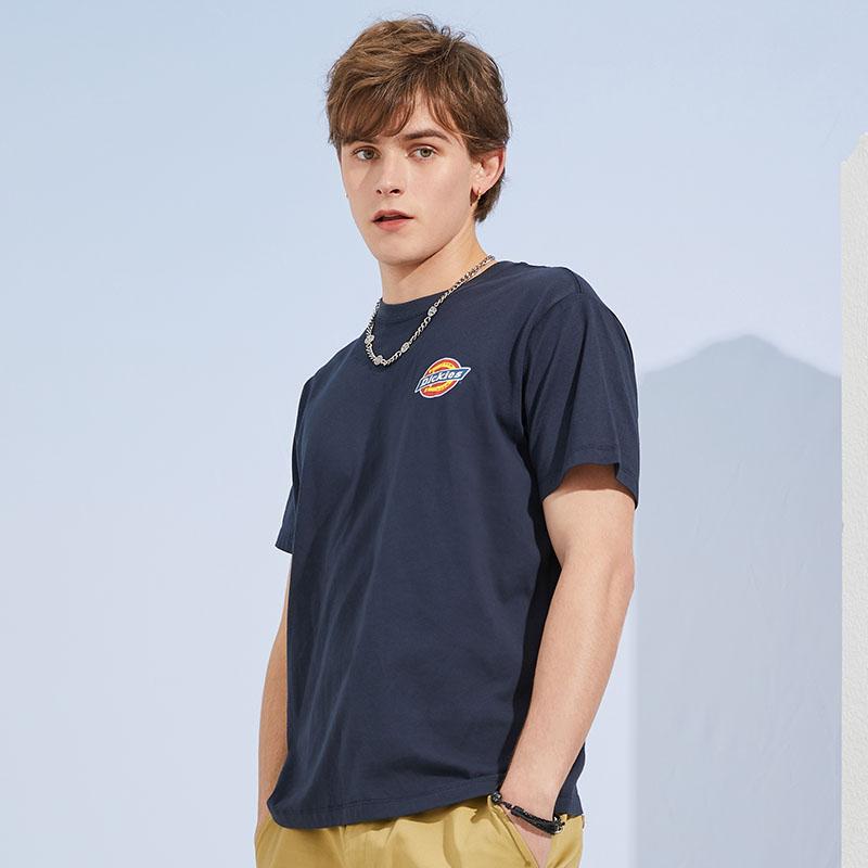 Dickies Logo Printed Short Sleeve T-Shirt Unisex Tops Deep-Navy DK008905CG7