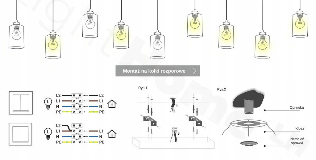 HANGING LAMP CAGE ELEGANT GLASS SHADE