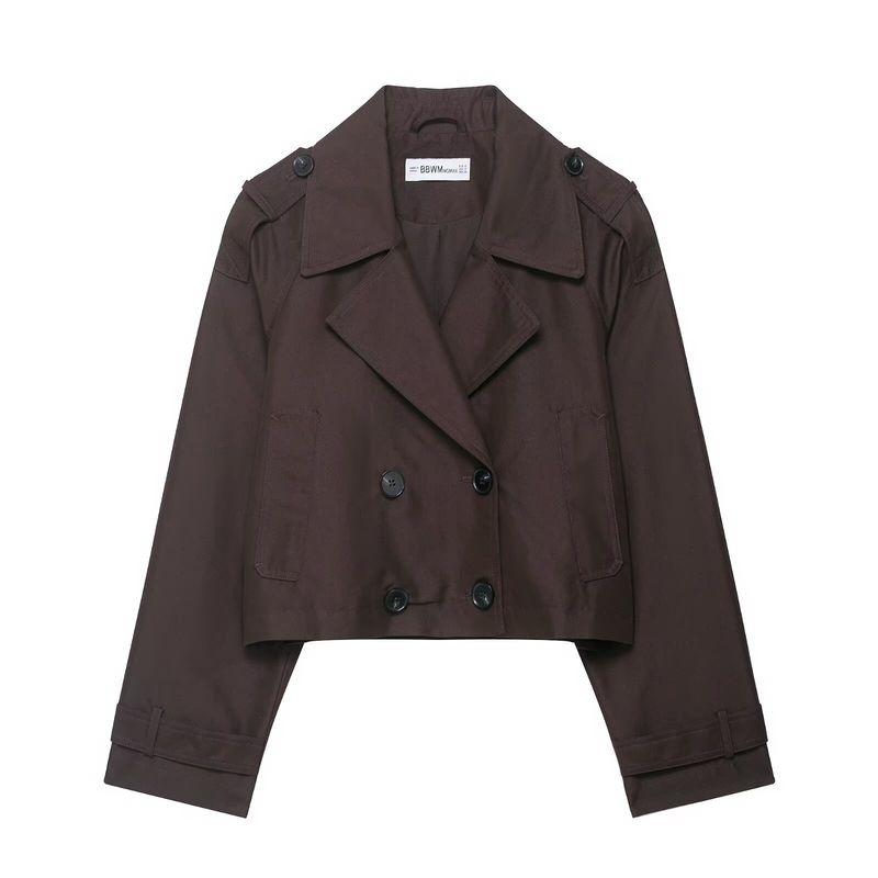 Araltay New Arrival Fashion Style Women's Clothing Fashion All-Match Minimalist Casual Style Double Breasted Short Trench Coat 3046259