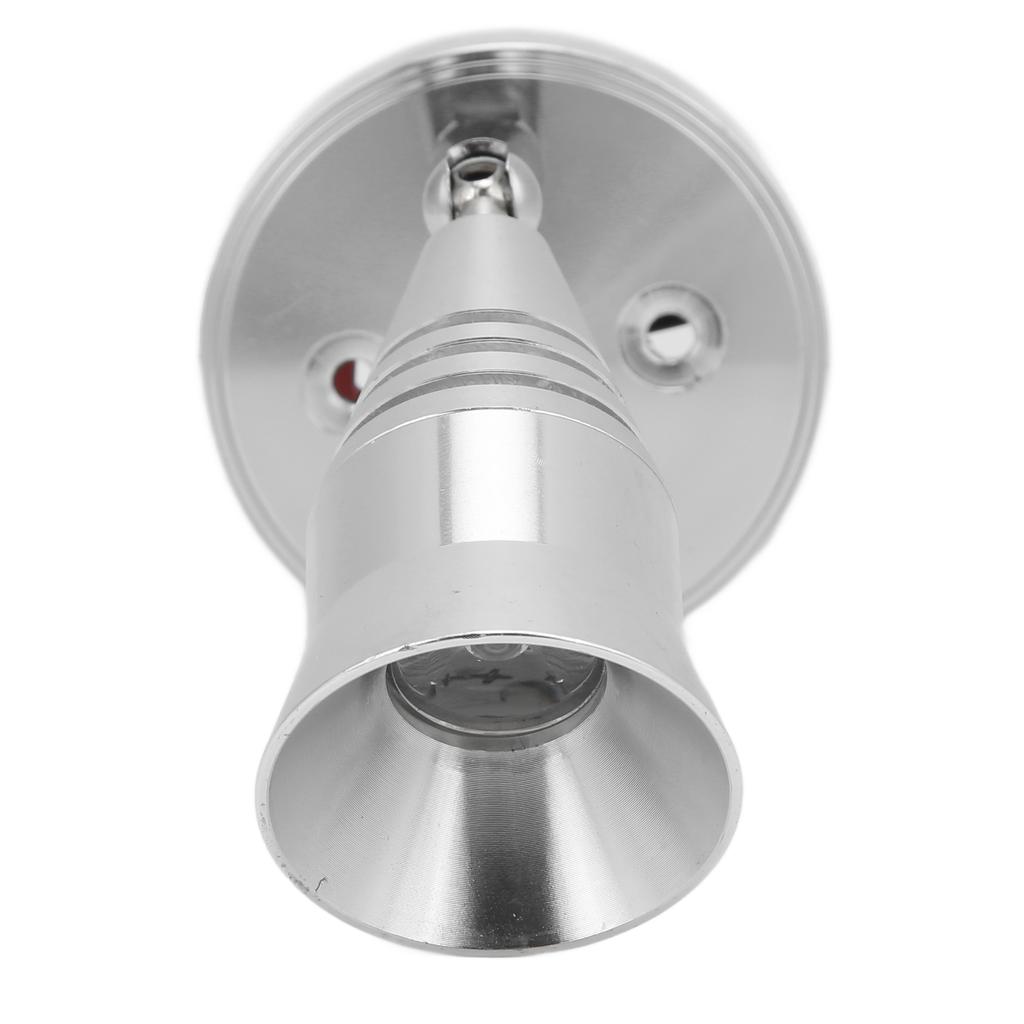 LED RV Reading Light 12V 3W Flexible Interior with Switch for Truck Trailer Boat Yacht CaravanSilver Shell Warm White