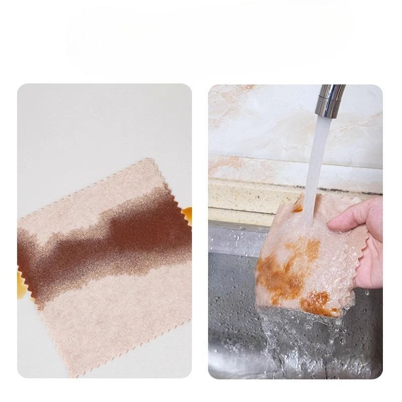 Thickened Squash Cloth Dishwashing Towel - Oil-Removing Without Shedding Fibers - Household Absorbent Non-Greasy Cleaning Cloth