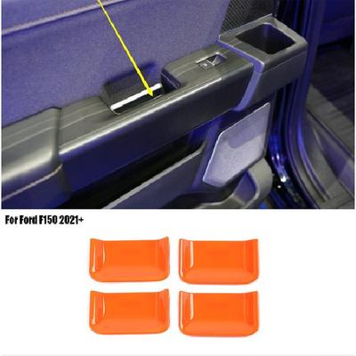 Interior Door Handle Bowl Decor Cover Trim For Ford F150 4Door - Orange