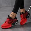 Fashion Large-sized Women's Shoes for the Autumn Breathable Running Shoes with Woven Mesh and Soft Soles, Comfortable Sports Shoes