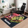 Benutzerdefinierter Name Halloween Horror Bedruckter Teppich, für Bürostuhl Wohnzimmer Schlafzimmer Küchenraum Dekor Geschenke.