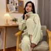 OEING Women's Thickened Warm Zipper Loungewear Set