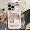 Cartoon bear space phone case is suitable for Apple 16pro transparent 14promax protective case 15 cute 11.