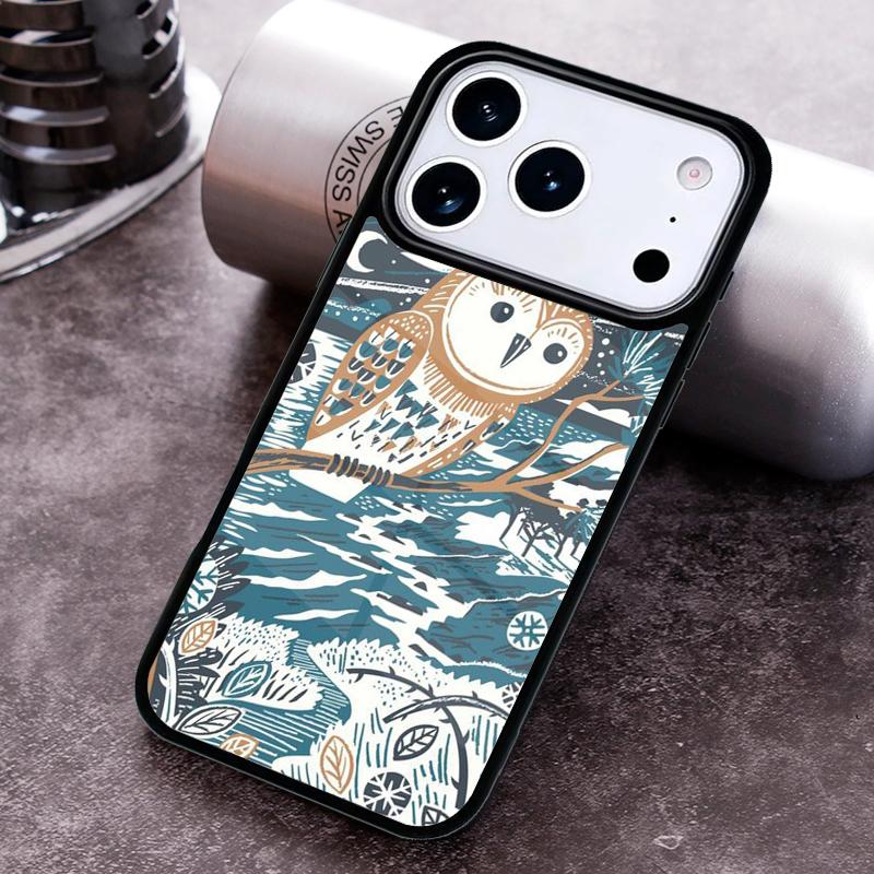 Cute Owl Cartoon Phone Case For iPhone 17 16 15 14 13 12 11 Pro Max Plus 17Air Soft Silicone Cover