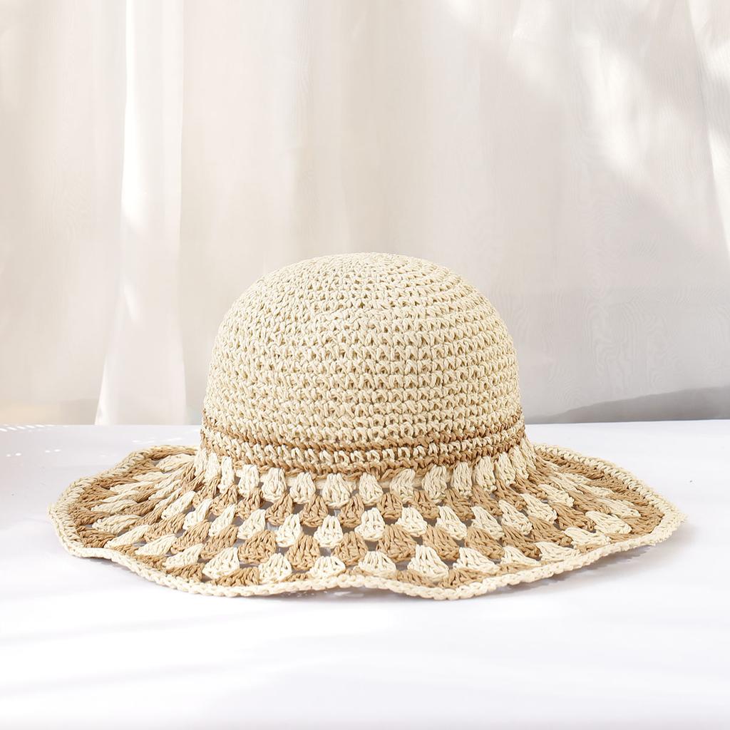 2026 NEW FASHION Y2K Handmade High Quality Colorful Sun Hat Floppy Summer Hats For Women Beach Panama Straw Dome Bucket Hat