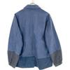 AUBERGE Indigo cotton linen patchwork coverall jacket Jacket 42 NavyUsed