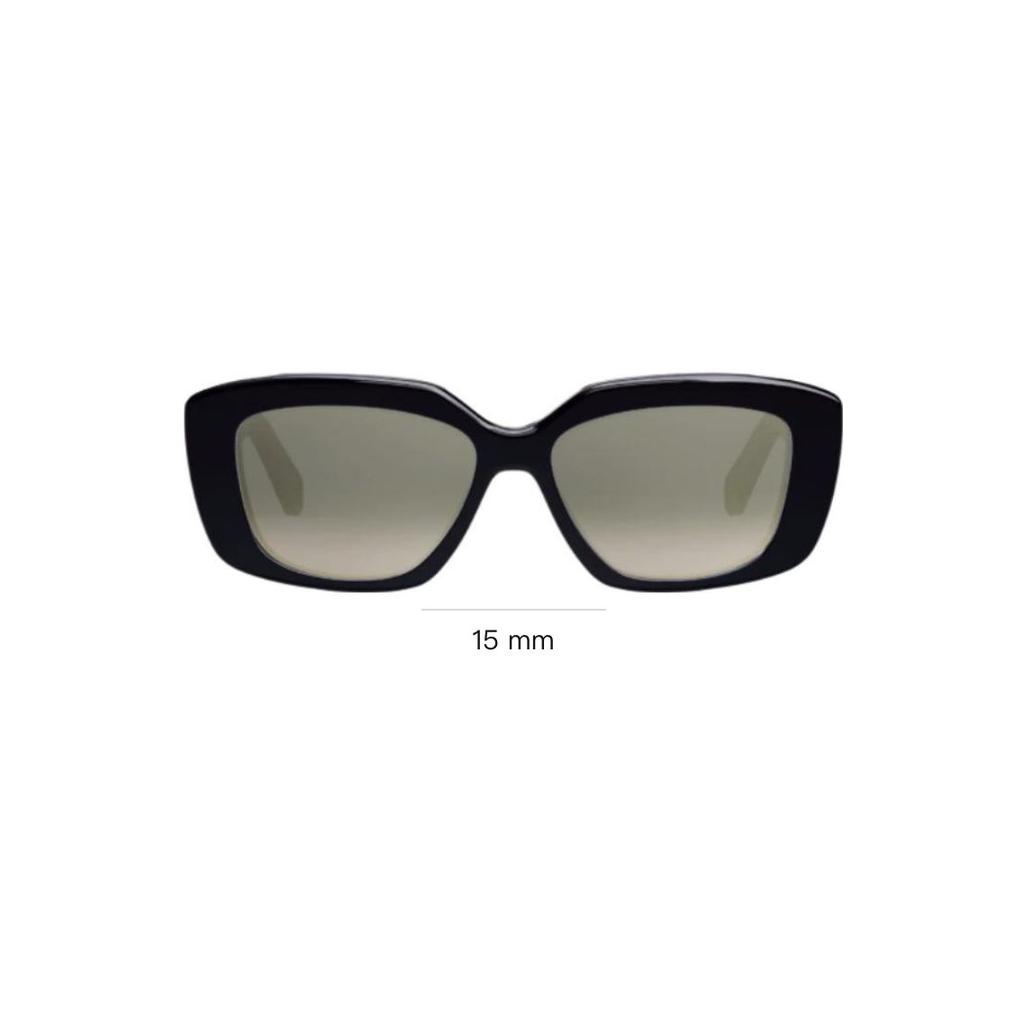 Celine Logo Square Sunglasses Women Sunglasses Black CL40216U5501F