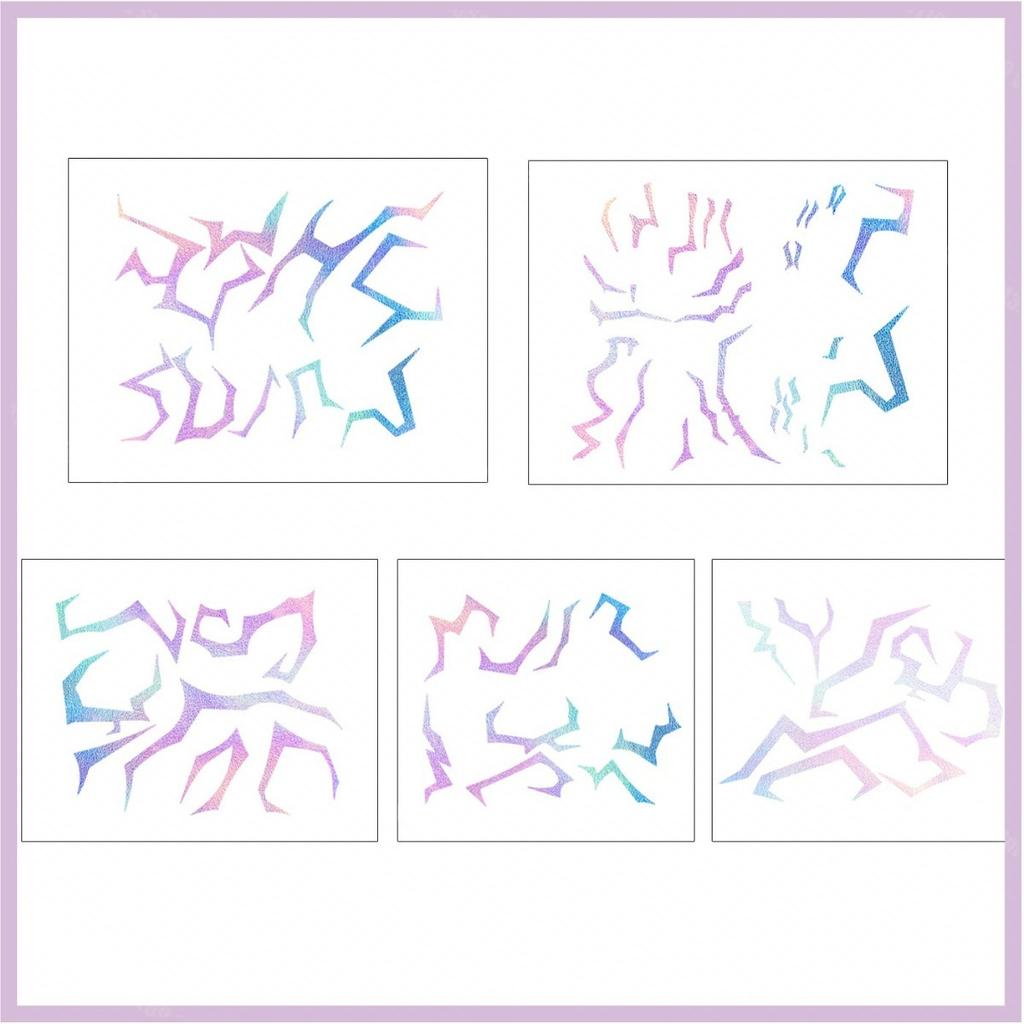 Kpop Hunter Laser Tattoo Sticker Lumii Temporary Tattoo Sticker Facial Body Fashion Decoration Halloween Party Gift