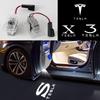 2 Pieces 3D For Model Y 3 S X LED Car Door Welcome Light Logo Projector Lamp Laser Lamp Ghost Shadow Door Projection Light