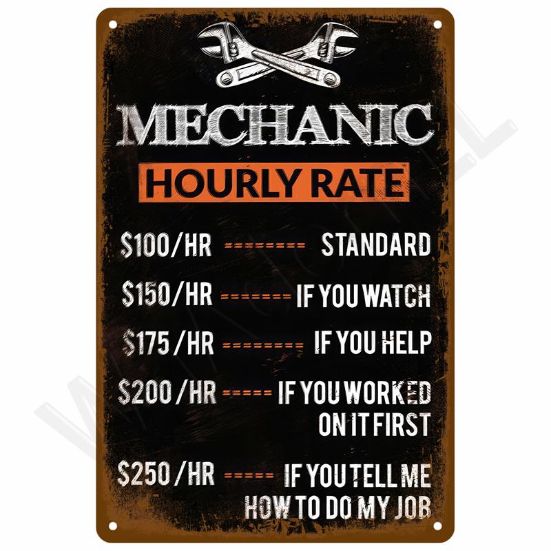 Retro Metal Sign Wall Art Mural Aesthetic Room Home Decor Items Poster Vintage Metal Plate Garage Decoration Tin Sign Plates Bar