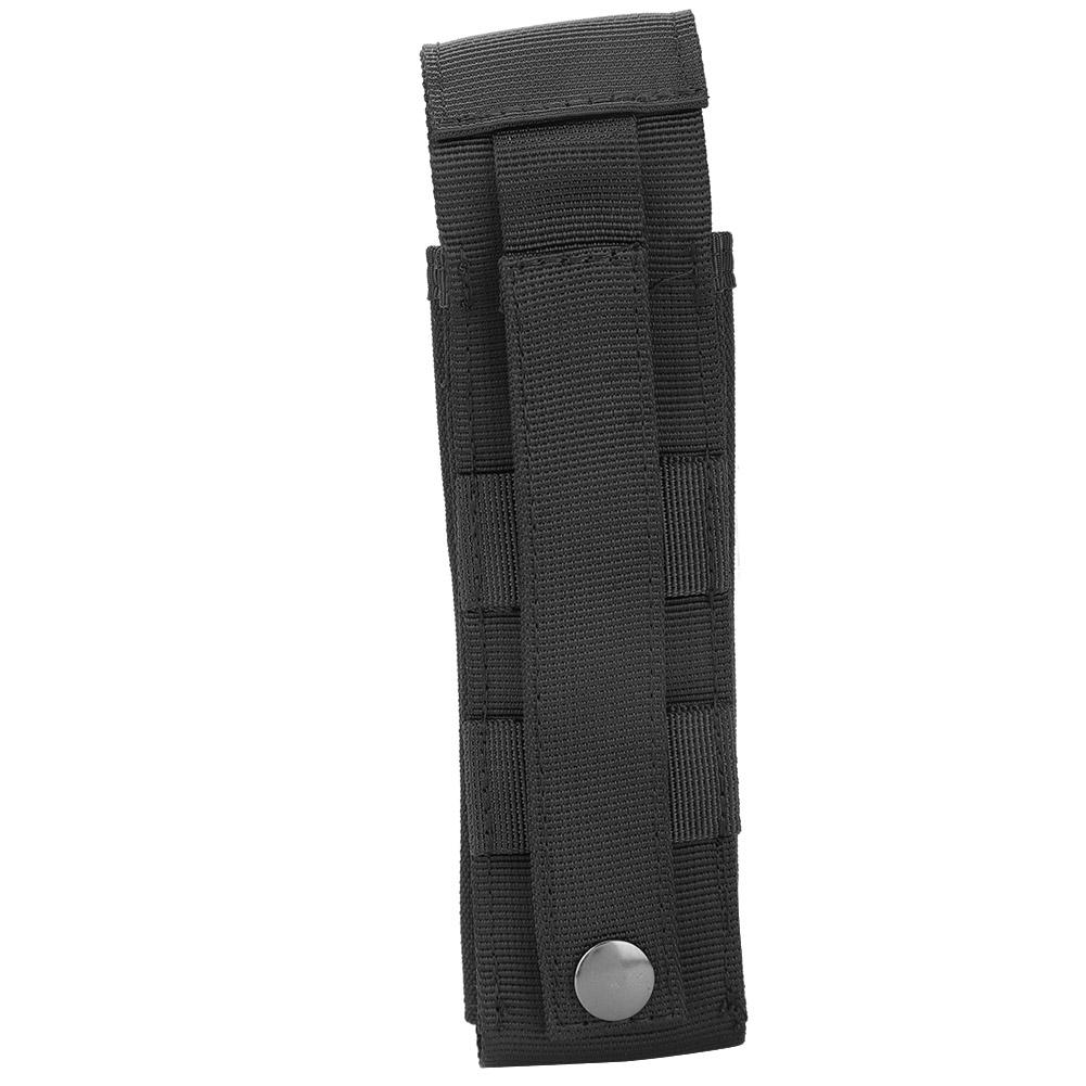 Portable Utility Outdoor Military Tactic Molle Belt Pouch Flashlight Storage Bag(Black)