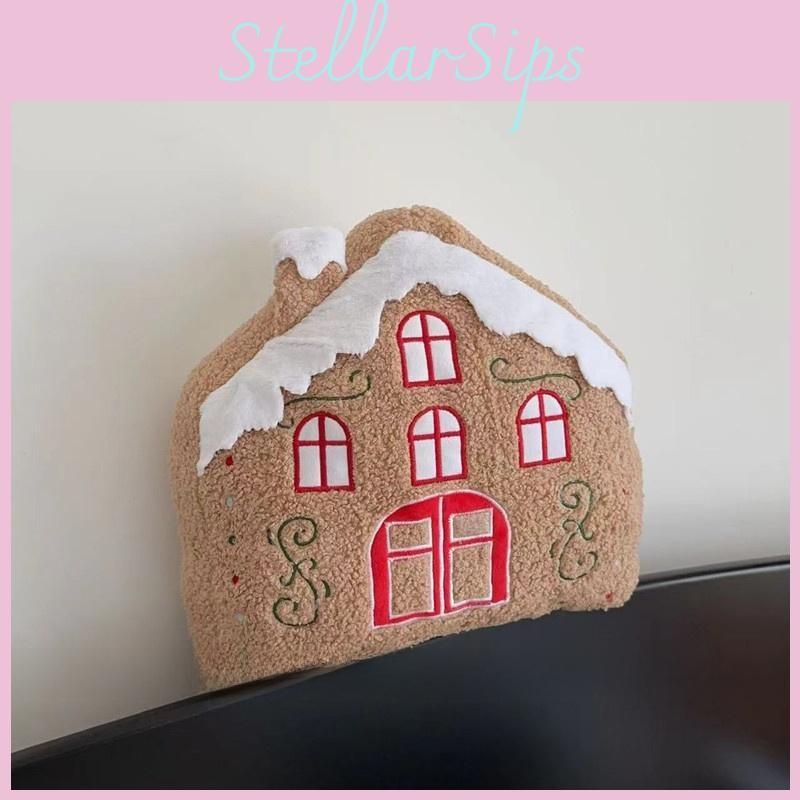 Christmas Shape House Plush Toy Doll Bedroom Dormitory Headrest Gift Cartoon