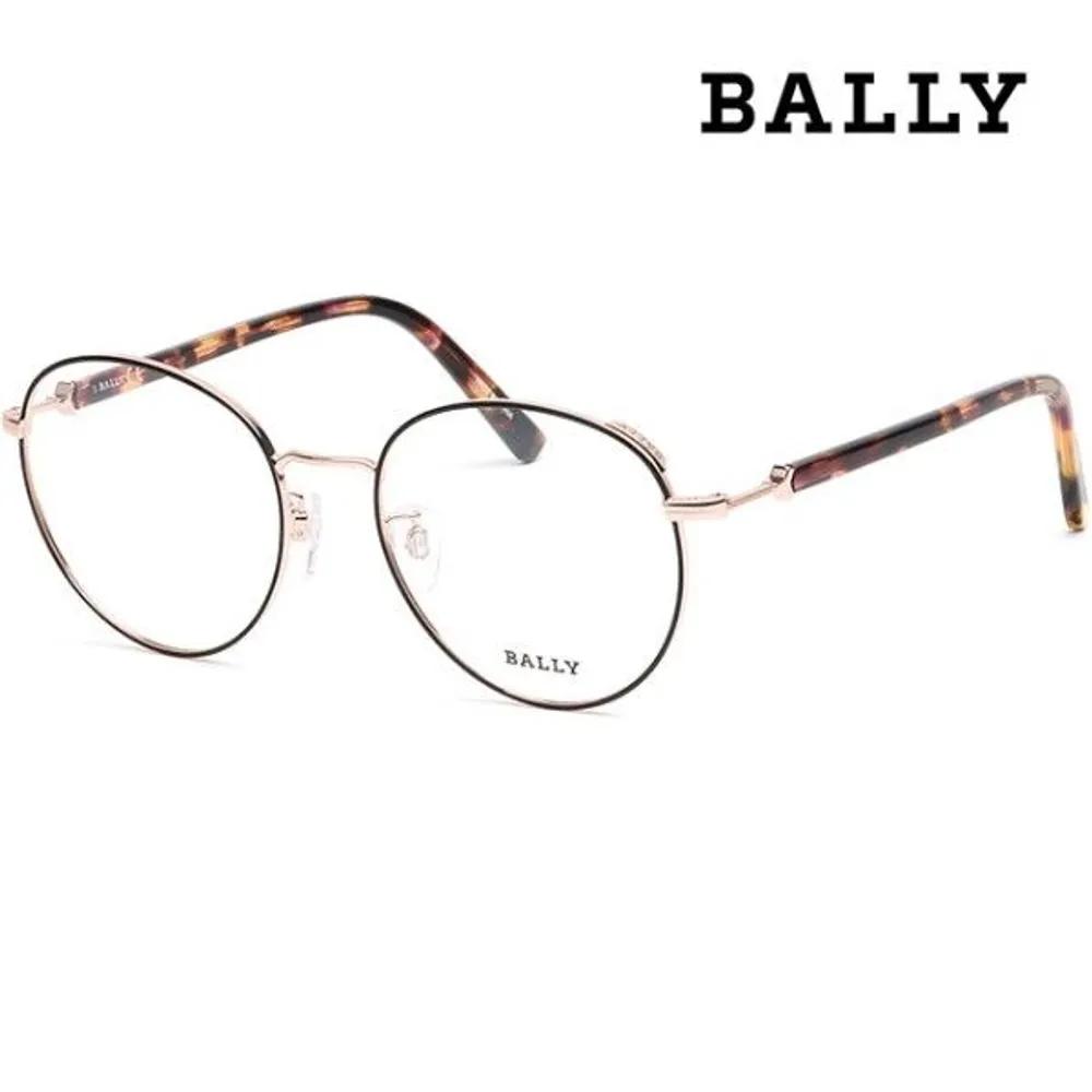 [Bally] Eyeglass Frames BY5046H 005 Round Metal Lightweight Men Women
