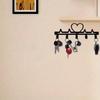 Metal Abstract Heart Key Hook Wall Decor Garage Kitchen Storage Art
