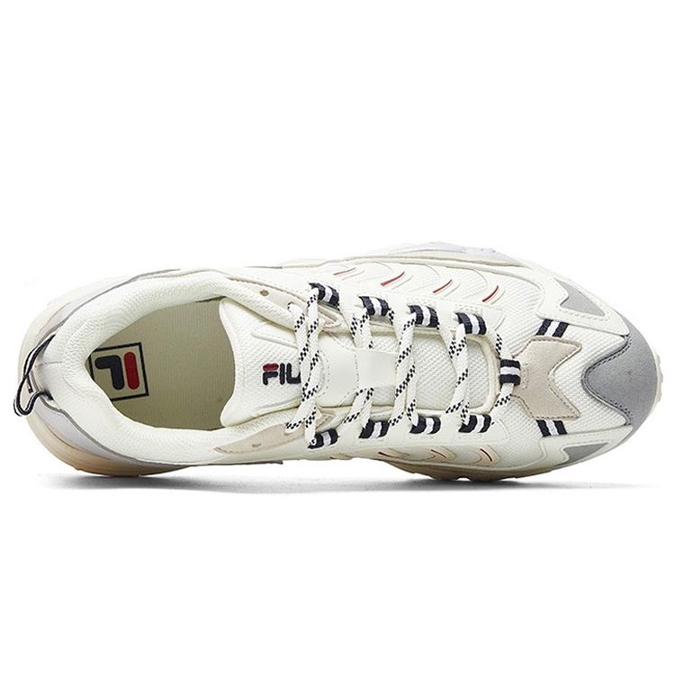 Fila Predator 1 Fabric Synthetic Leather Lace-Up Low-Top Dad Shoes Women sneaker White F12W941124FVL