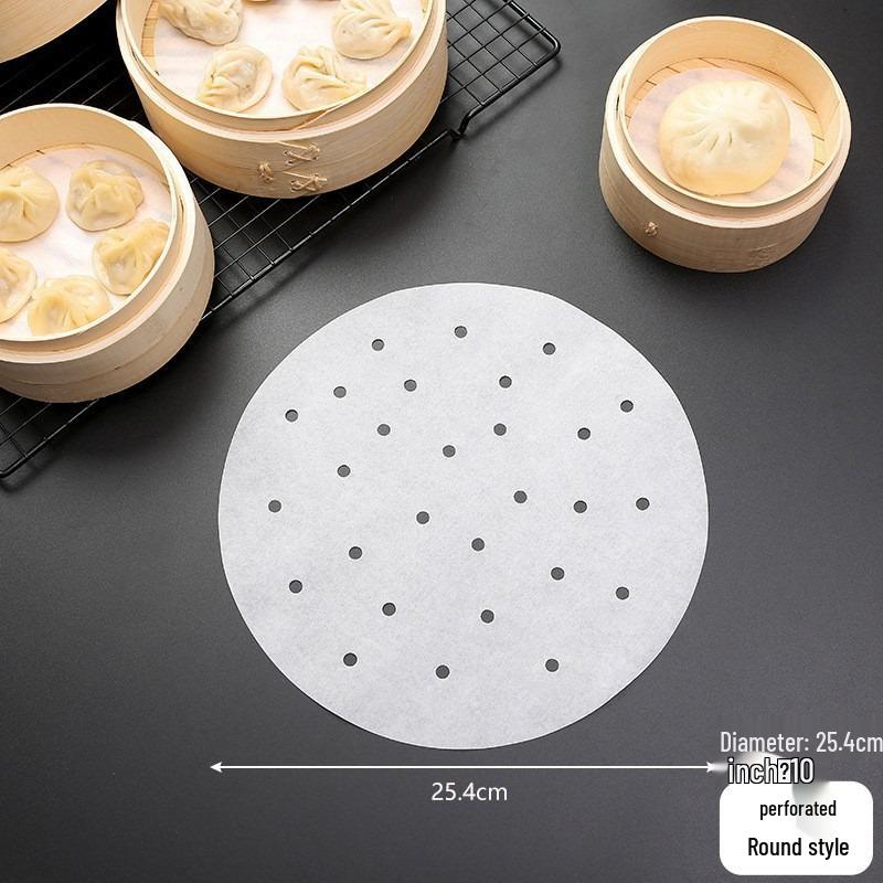 Disposable Non-Stick Steamer Mat for Mantou Baozi - Heat-Resistant Silicone Oil Baking Paper