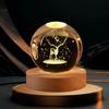 2025 New Bedroom Bedside Table Decoration For Friends Couples Heartfelt Gifts Creative 3D Luminous Crystal Ball LED Night Light