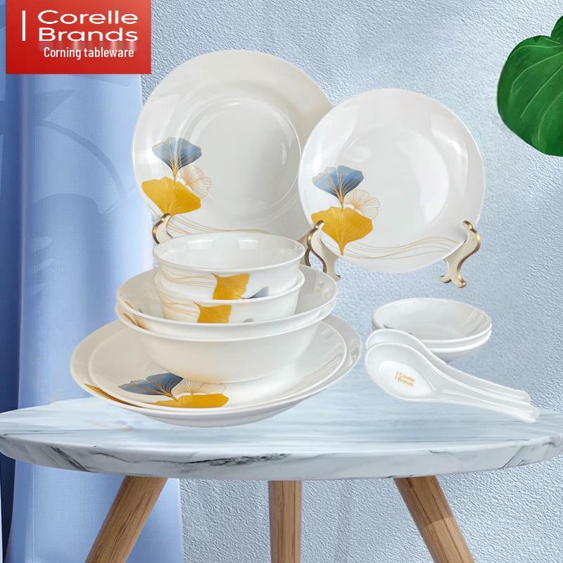 Corning Gold Ginkgo 12-Piece Dinnerware Set