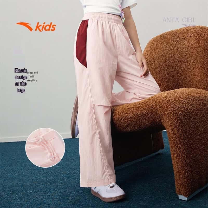 Anta Kids Girls' Cooling Ice Silk Sport Cargo Long Pants