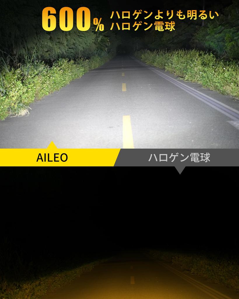 AILEO H4 LED Car Bulb, New Upgrade CSP LED Chip, 600% Brightness Improvement, 24000LM