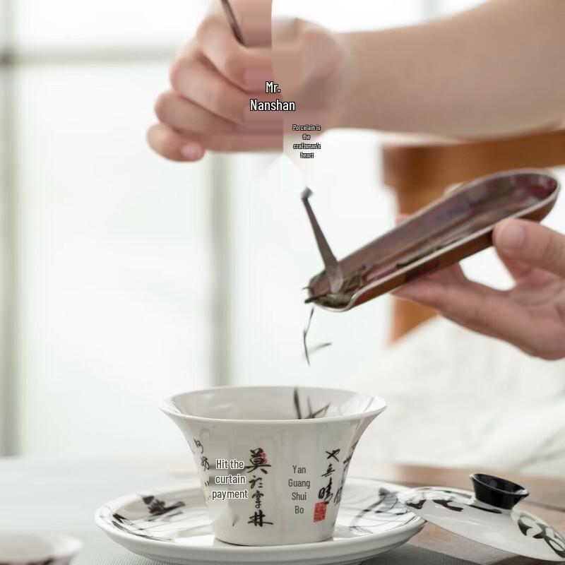Nanshan Mr. Chinese Ceramic Gaiwan Tea Set