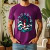 2026 Summer Unisexs Japanese Dragon Lighthouse Graphic Oversize Tee 100 Cotton UkiyoE Short Sleeve