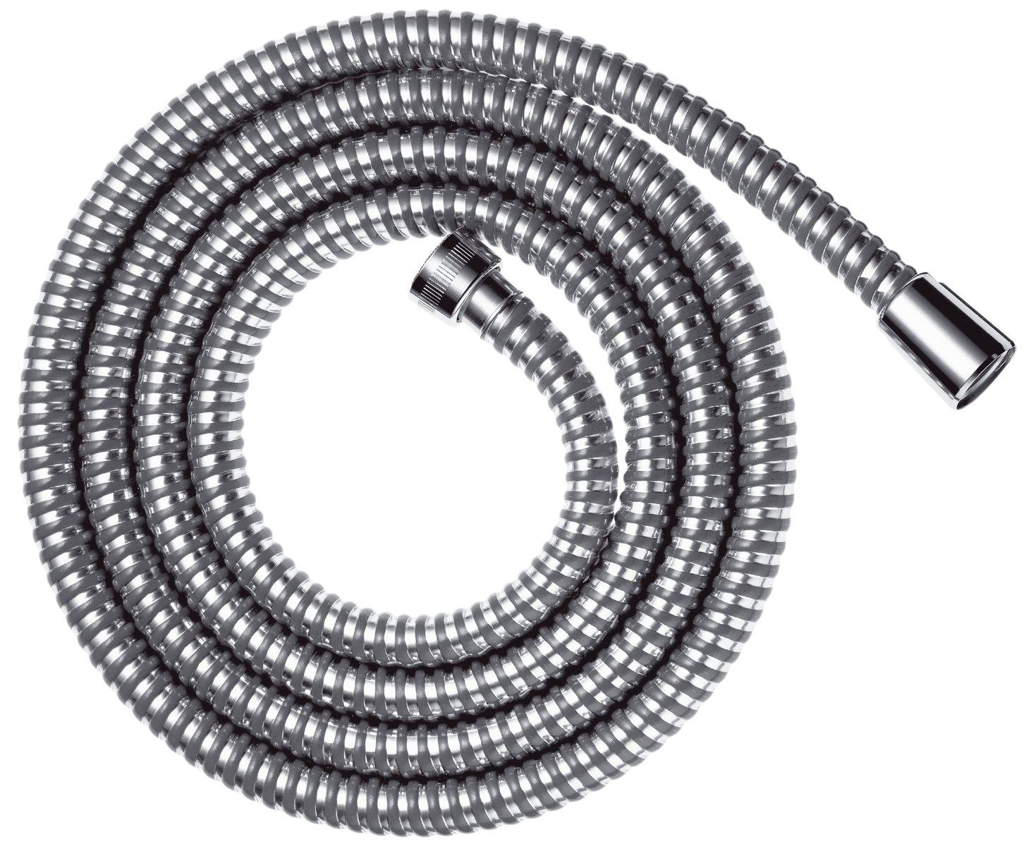 

hansgrohe Metaflex shower hose 1.25m, kink-resistant and flexible, chrome-effect coil wrap 28262000
