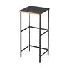 Yamazaki Jitsugyo 5327 Telescopic Trash Top Rack Black Approx. W42.5~76XD42.5XH90cm Tower Kitchen Rack with Hook
