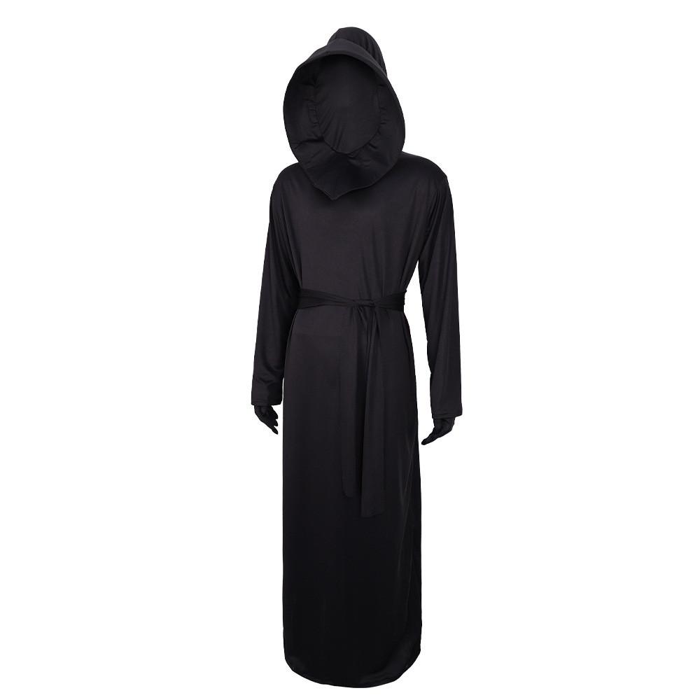 Halloween Black Death God Cosplay Costume With Polyester Fabric For Stage Performances And Party Events