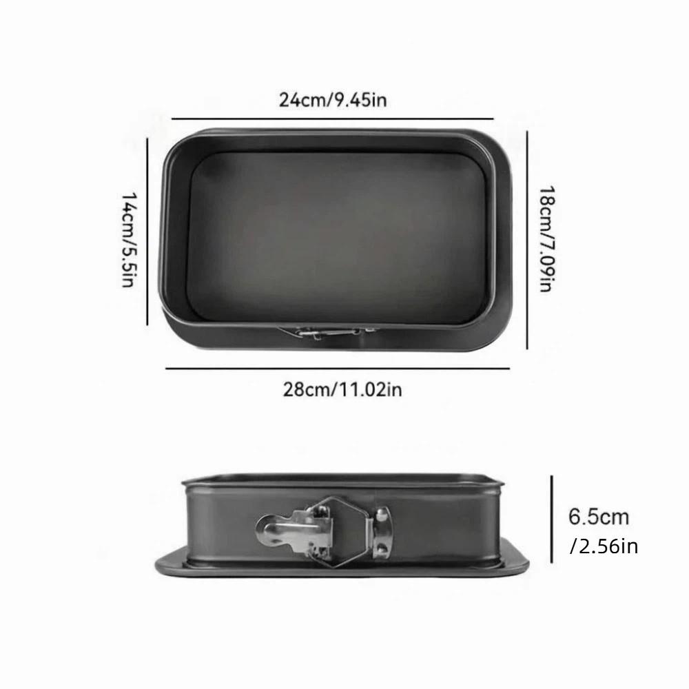 Non-Stick Coating Rectangular Cake Pan with Buckle Cheesecake Baking Mould  Pastry Making