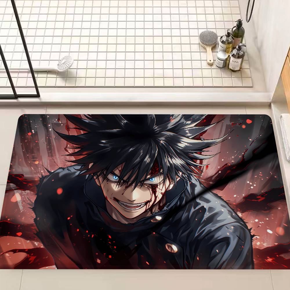 Anime Fushiguro Megumi Jujutsu Kaisen Door Mat Washable Non-Slip Living Room Sofa Chairs Area Mat Kitchen Doormat Area Rug