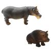 Educational African Wildlife Hippopotamus PVC Model Set