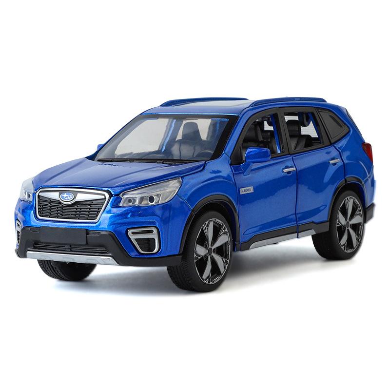 

1/32 Subaru Forester SUV Alloy Off-Road Vehicle Миниатюрная масштабная модель автомобиля, литая под давлением металлическая звуковая и световая коллекция, детская игрушка в подарок