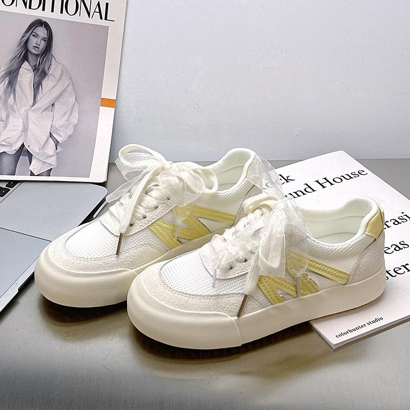 

6 high-value casual and versatile sports little white shoes summer new trends lightweight and comfortable soft board shoes women 35 бежевый
