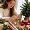 Christmas Stocking Ornament, Flat Hanging Decoration for Christmas Tree Wreath Mantel