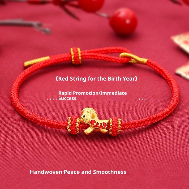 2026 Horse Year Red Lucky Braided Rope Bracelet For Women Chinese Style Horse Beaded Bracelets New Year Blessing Jewelry Gifts