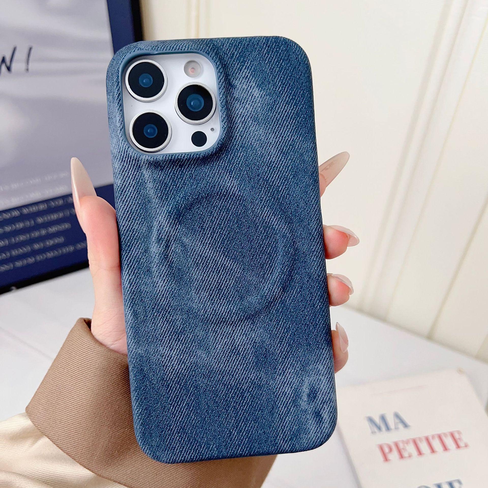 

Magnetic Denim Phone Case for IPhone 16 Protective Case for IPhone 15 Promax Anti-fall For iPhone12Promax