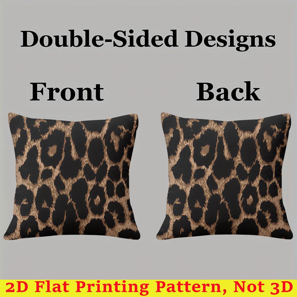 CLASSIC LEOPARD square Jacquard Pillow Cover for Sofa Office Waist Cushion Cover Home Decorative Pillowcase