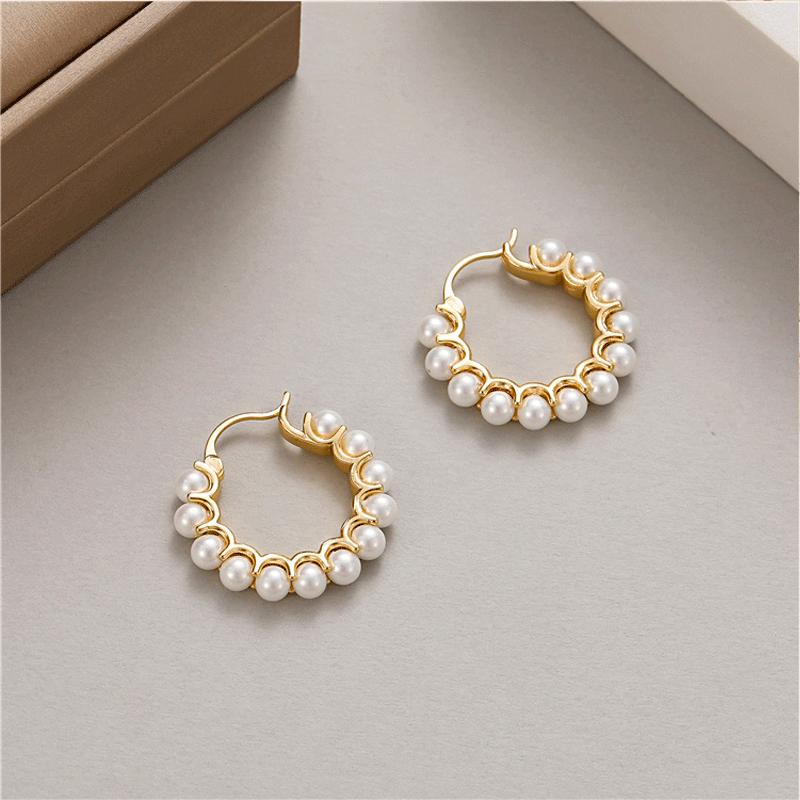 European-American Metal Circle Earrings: High-End Irregular Hoop, Exaggerated Personality Ear Studs & Cuffs for Women
