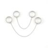 Fashion Punk Cool HipHop Tassel Chain Open Rings Set Women Multi-layer Adjustable Finger Rings Party Travel Gift Jewelry