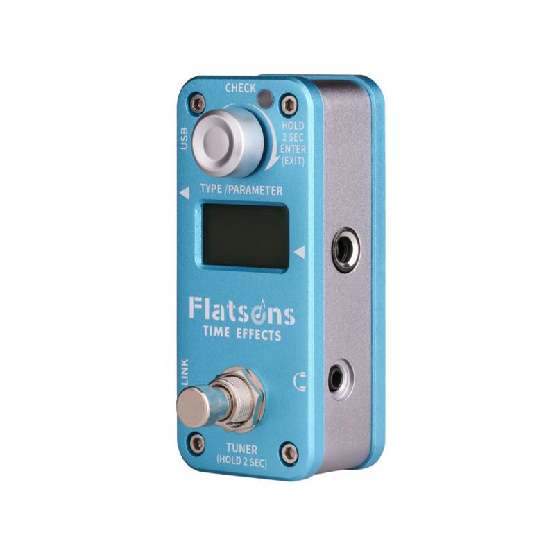 Flatsons Delay Reverberation Effector Hall Spring Room 3 Modes Reverberation Aluminum Alloy Effects