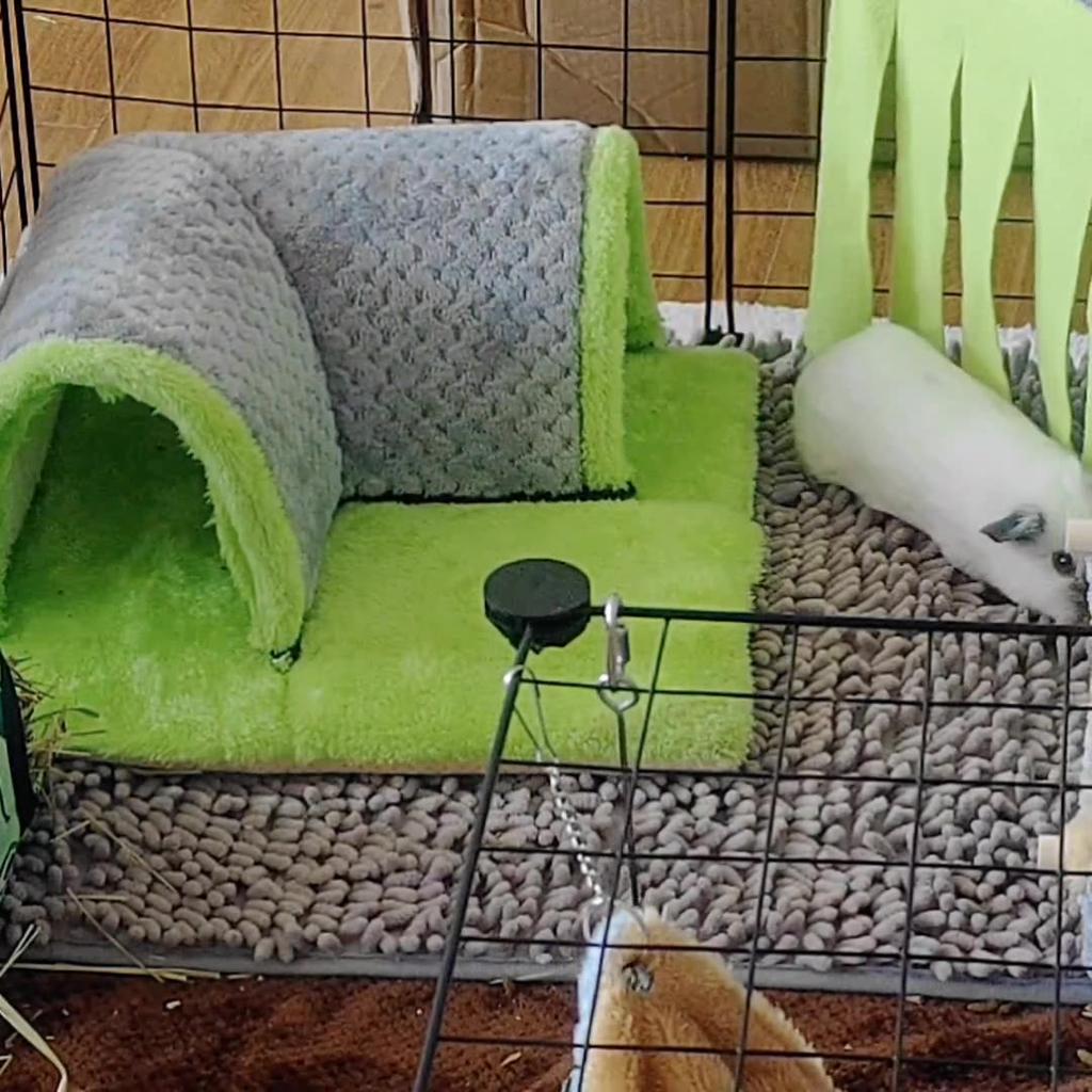 Warm Guinea Pig Hideout Tunnel Bed, Soft Removable Guinea Pig Tunnels And Tubes for Cage, Guinea Pig Hides Fleece For Rat, Sturd